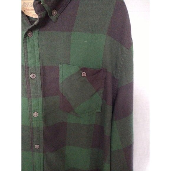 Boston Traders Men's Flannel Shirt Green XL Pre-Owned - Picture 9 of 11